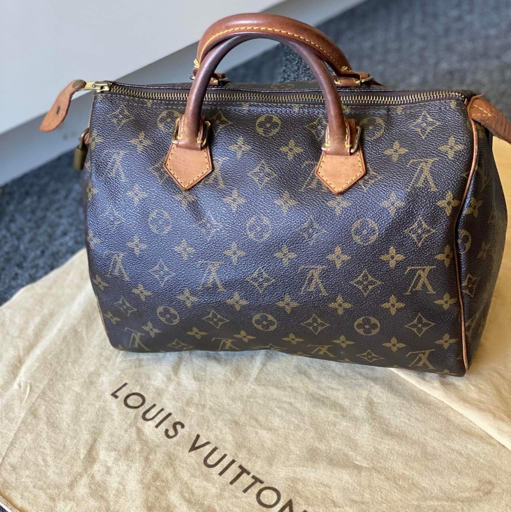 Louis Vuitton Monogram Speedy 35/Brown Hand Bag